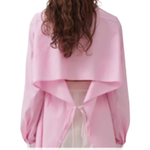 Ronny Kobo x Anthropologie Kayla Tie-Back Button Front S & M Pink Striped Blouse - Picture 4 of 8